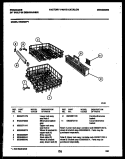 RACKS AND TRAYS Diagram and Parts List for DW5800PW1  Frigidaire Dishwasher