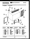 CABINET AND INSTALLATION PARTS Diagram and Parts List for WAL106P1A1  Frigidaire Air Conditioner