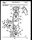 TUB DETAIL Diagram and Parts List for 46-2351-23-01  Tappan Washer