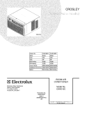 COVER Diagram and Parts List for CAHE18ERA  Crosley Air Conditioner