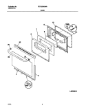 DOOR Diagram and Parts List for FEF322BXAWA  Frigidaire Range
