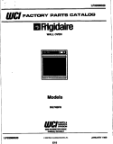 COVER Diagram and Parts List for RG74BF0  Frigidaire Wall Oven