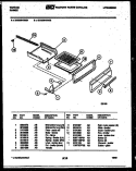 BROILER DRAWER PARTS Diagram and Parts List for 32-2639-32-01  Tappan Range