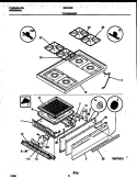 COOKTOP AND BROILER DRAWER PARTS Diagram and Parts List for GF610RXW4  Frigidaire Range