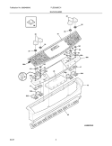 BACKGUARD Diagram and Parts List for PLES389ECH  Frigidaire Range