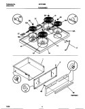 TOP / DRAWER Diagram and Parts List for MEF318BBDC  Frigidaire Range