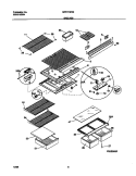 SHELVES Diagram and Parts List for MRT21GNGD2  Frigidaire Refrigerator
