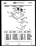 COOKTOP AND BROILER PARTS Diagram and Parts List for CEE2M4WSPD  Gibson Range