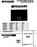 COVER Diagram and Parts List for FEC3X7XABE  Frigidaire Cooktop