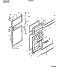 DOOR SECTION Diagram and Parts List for FRT18NNBW2  Frigidaire Refrigerator