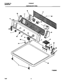 CONTROLS / TOP PANEL Diagram and Parts List for FDG848GFT0  Frigidaire Dryer