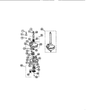 WASHER TRANSMISSION Diagram and Parts List for LCE441LW2  Frigidaire Washer
