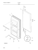 DOOR Diagram and Parts List for UL1310A0  Electrolux Freezer