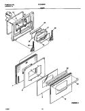 DOOR Diagram and Parts List for FCS388WECA  Frigidaire Range