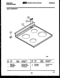 COOKTOP PARTS Diagram and Parts List for REGS38BNW4  Frigidaire Range