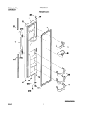 FREEZER DOOR Diagram and Parts List for FRS26SM4AW0  Frigidaire Refrigerator
