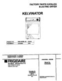 COVER Diagram and Parts List for KDE336REW1  Kelvinator Dryer