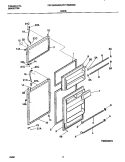 DOORS Diagram and Parts List for FRT16NRGW0  Frigidaire Refrigerator