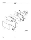 DOOR Diagram and Parts List for FEF361AWB  Frigidaire Range
