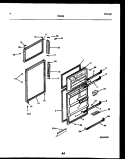 DOOR PARTS Diagram and Parts List for 95-2162-23-00  Tappan Refrigerator