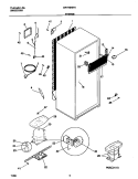 SYSTEM Diagram and Parts List for WRT16NRHW1  Frigidaire Refrigerator