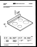 COOKTOP PARTS Diagram and Parts List for REGS38BLL1  Frigidaire Range
