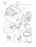 ICE MAKER Diagram and Parts List for FRS26ZNHW2  Frigidaire Refrigerator