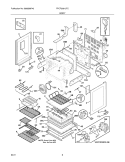 BODY Diagram and Parts List for FPCF3091LFC  Frigidaire Range