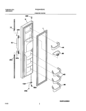 FREEZER DOOR Diagram and Parts List for FRS26W2BSB3  Frigidaire Refrigerator