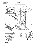 CABINET / CONTROL / SHELVES Diagram and Parts List for FFU14M8CW1  Frigidaire Freezer