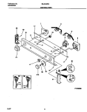 CONTROL PANEL Diagram and Parts List for MLXG42REW1  Frigidaire Washer Dryer Combo