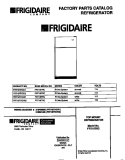 COVER Diagram and Parts List for FRT18TRCW1  Frigidaire Refrigerator