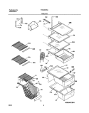 SHELVES Diagram and Parts List for FRS26KF6CQ2  Frigidaire Refrigerator