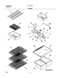 SHELVES Diagram and Parts List for FRT21FD3AT5  Frigidaire Refrigerator