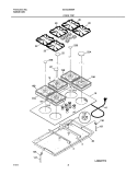 COOKTOP Diagram and Parts List for GLGC36S8AQA  Frigidaire Cooktop