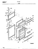 DOOR Diagram and Parts List for FRT16JRCW2  Frigidaire Refrigerator
