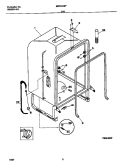 TUB Diagram and Parts List for MDB124BFR2  Frigidaire Dishwasher