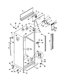 CABINET Diagram and Parts List for WRT21NRCD0  Frigidaire Refrigerator