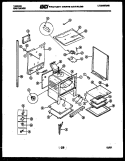 LOWER BODY PARTS Diagram and Parts List for 72-3977-66-03  Tappan Range