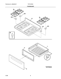 TOP/DRAWER Diagram and Parts List for TGF351ESM  Tappan Range