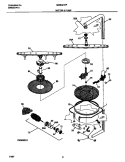 MOTOR & PUMP Diagram and Parts List for MDB421RFR3  Frigidaire Dishwasher