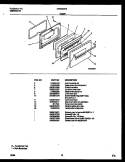 DOOR PARTS Diagram and Parts List for CP305WP2W2  Frigidaire Range