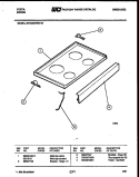 COOKTOP PARTS Diagram and Parts List for 30TESKWED-04-23  Tappan Range