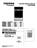 COVER Diagram and Parts List for TGF355BHWA  Tappan Range
