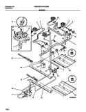 BURNER Diagram and Parts List for F64C363BSA  Frigidaire Range