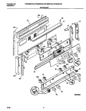 BACKGUARD Diagram and Parts List for FEF389WFSC  Frigidaire Range