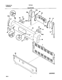 BACKGUARD Diagram and Parts List for FEF352AUF  Frigidaire Range