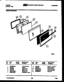 DOOR PARTS Diagram and Parts List for 30-2549-00-03  Tappan Range