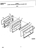DOOR Diagram and Parts List for FEF322BAWM  Frigidaire Range