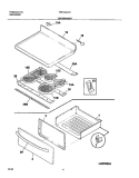 TOP / DRAWER Diagram and Parts List for FEFL88ACB  Frigidaire Range